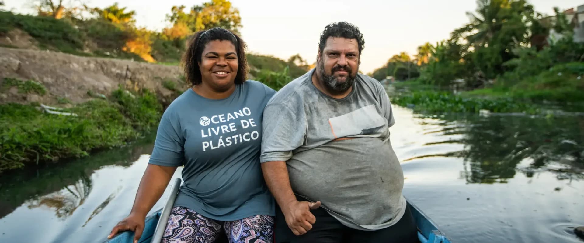 Vanessa & Marcio in their boat