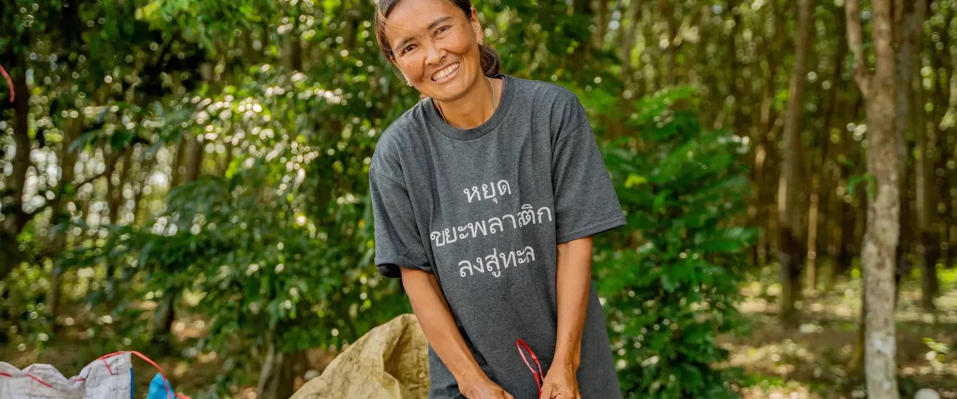 Rasemee collecting at the beach
