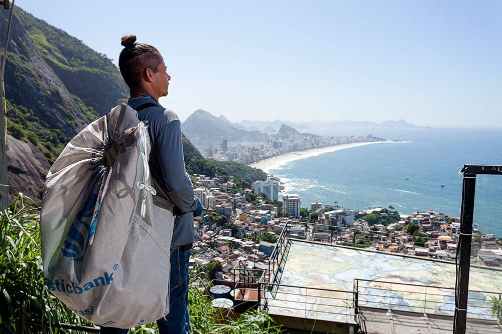 Member João Mazio on the top of hill, Vidigal Community, Rio de Janeiro, Brasil.