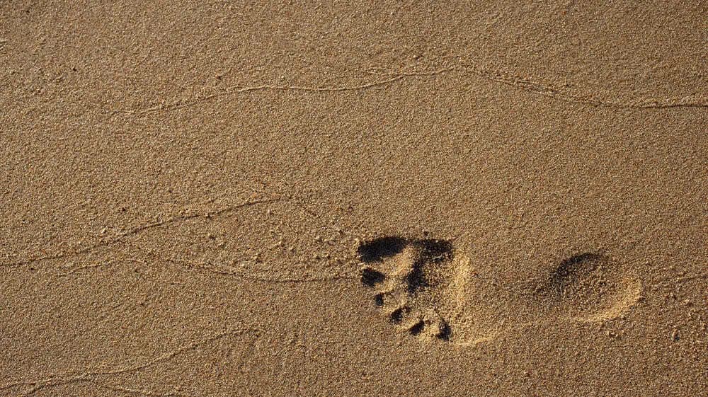 Footprint on the sand